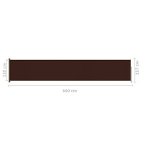 Thumbnail for Seitenmarkise Ausziehbar 117x600 cm Braun