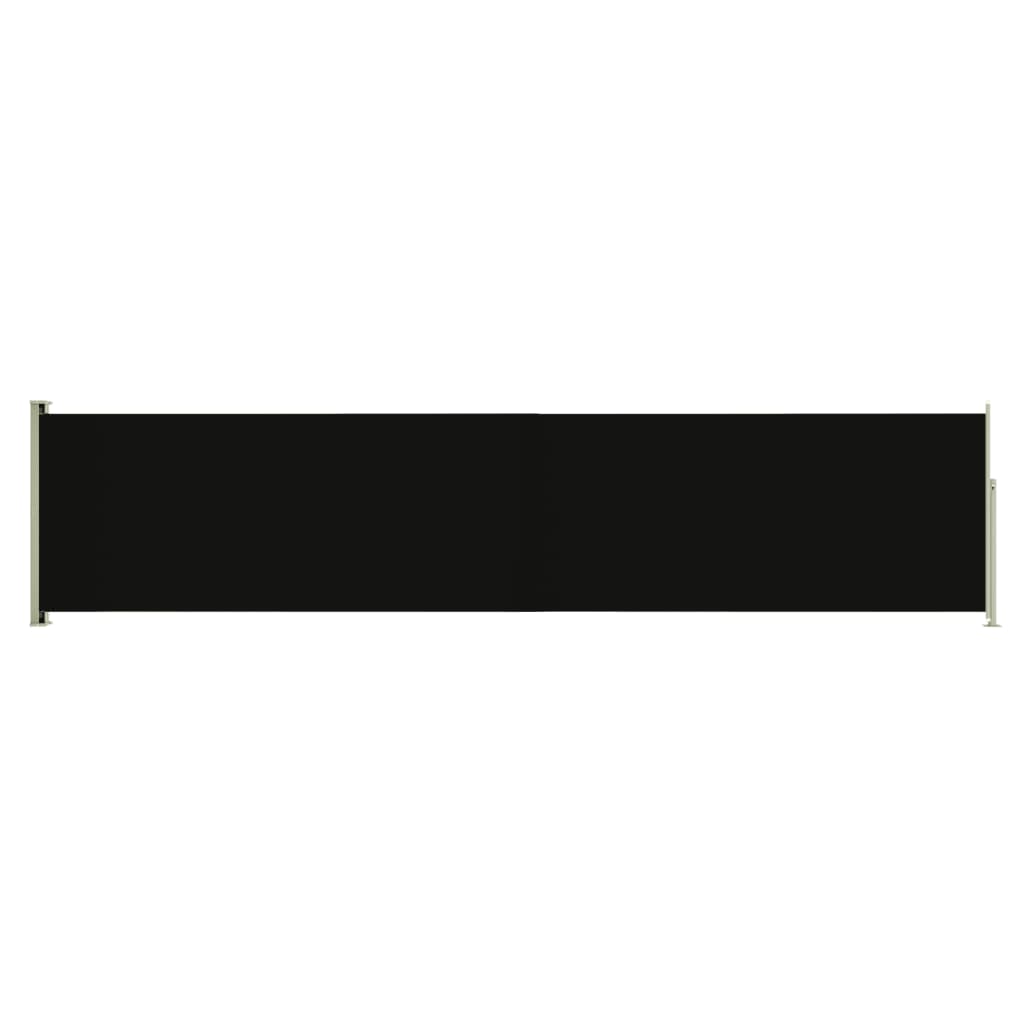 Seitenmarkise Ausziehbar 140x600 cm Schwarz