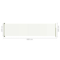 Thumbnail for Seitenmarkise Ausziehbar 160x600 cm Creme