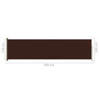 Thumbnail for Seitenmarkise Ausziehbar 160x600 cm Braun