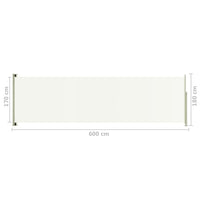 Thumbnail for Seitenmarkise Ausziehbar 180x600 cm Creme