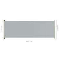 Thumbnail for Seitenmarkise Ausziehbar 220x600 cm Grau