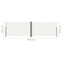 Thumbnail for Seitenmarkise Ausziehbar Creme 180x600 cm