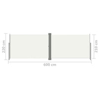 Thumbnail for Seitenmarkise Ausziehbar Creme 220x600 cm