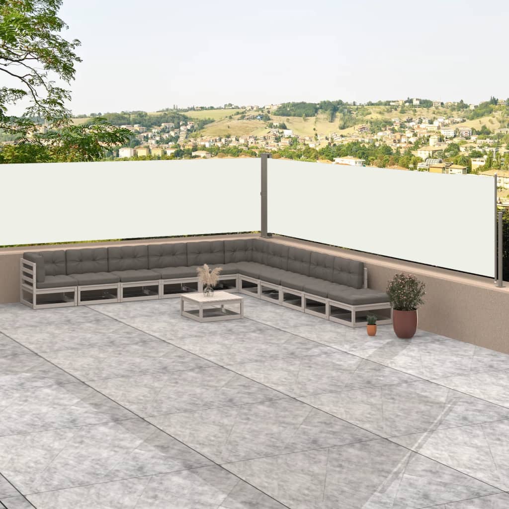 Seitenmarkise Ausziehbar Creme 117x1000 cm