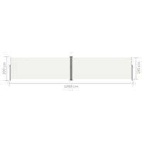 Thumbnail for Seitenmarkise Ausziehbar Creme 200x1000 cm
