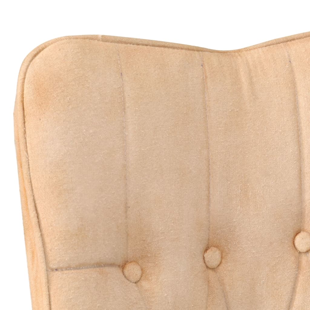 Ohrensessel Creme Canvas-Material