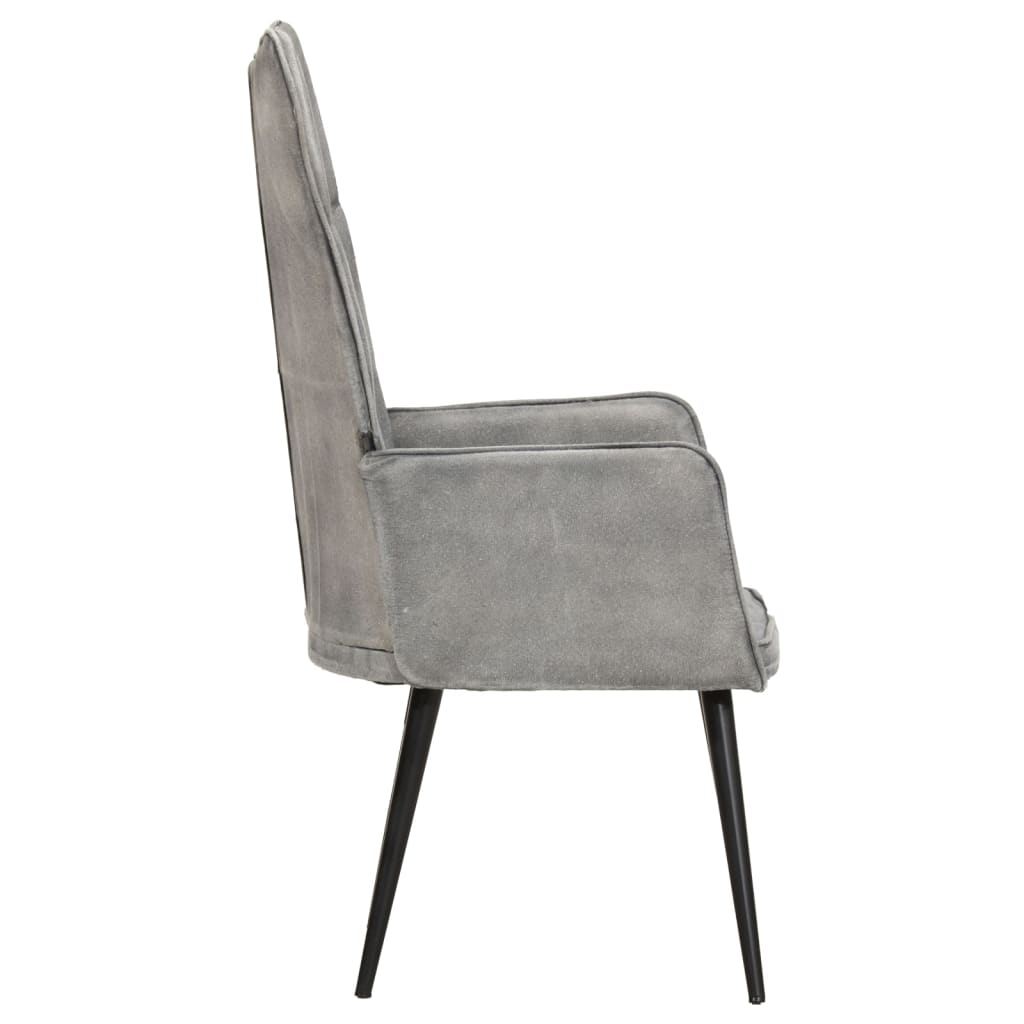 Ohrensessel Grau Canvas-Material