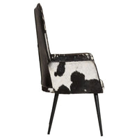 Thumbnail for Ohrensessel Schwarz und Weiß Echtleder