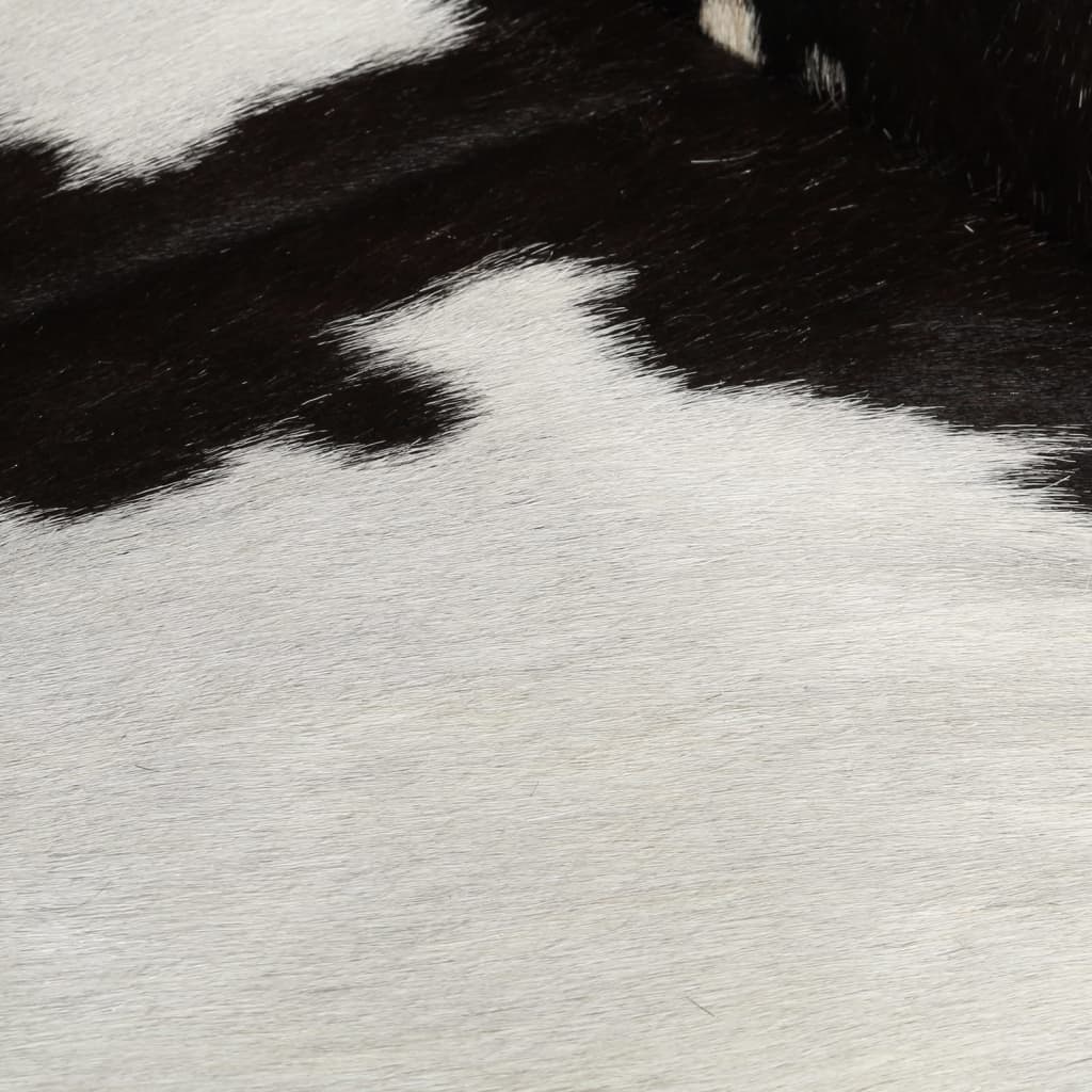 Ohrensessel Schwarz und Weiß Echtleder