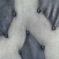 Thumbnail for Ohrensessel Grau Echtleder