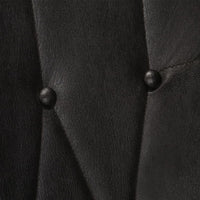 Thumbnail for Ohrensessel mit Hocker Schwarz Echtleder