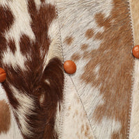 Thumbnail for Ohrensessel mit Hocker Braun Echtleder