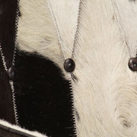 Thumbnail for Ohrensessel mit Hocker Schwarz Echtleder