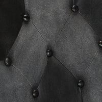 Thumbnail for Sessel mit Hocker Schwarz Echtleder und Canvas