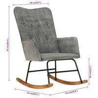 Thumbnail for Schaukelstuhl Grau Vintage Canvas