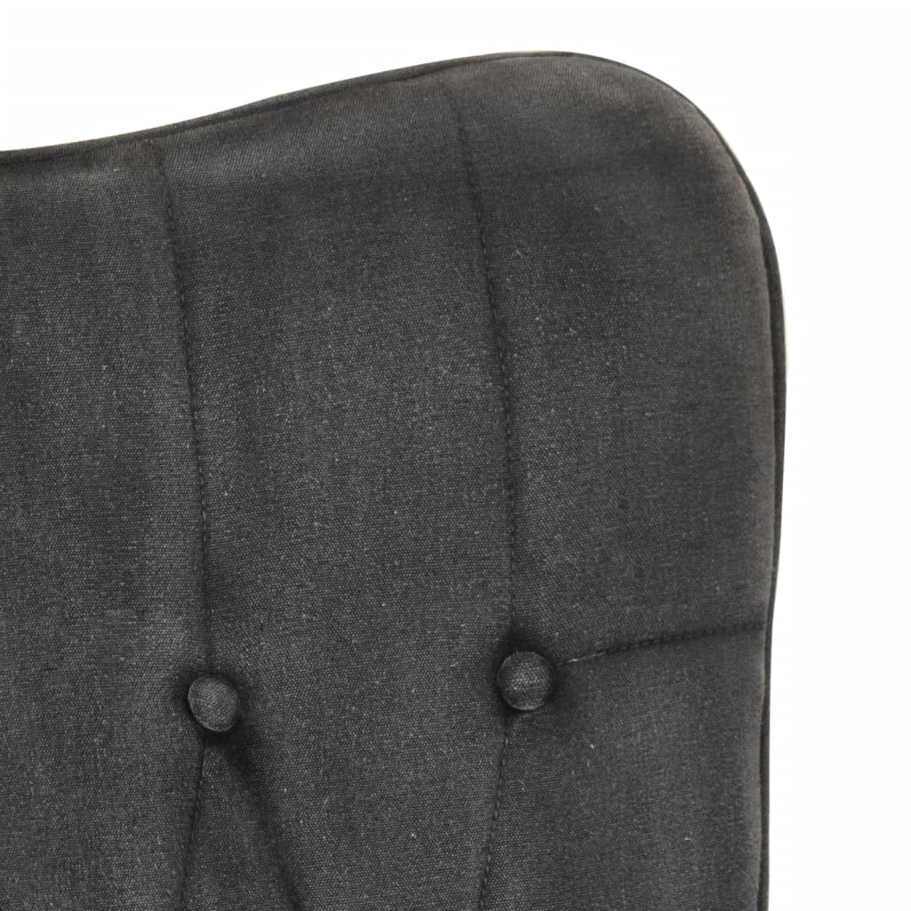 Schaukelstuhl Schwarz Vintage Canvas