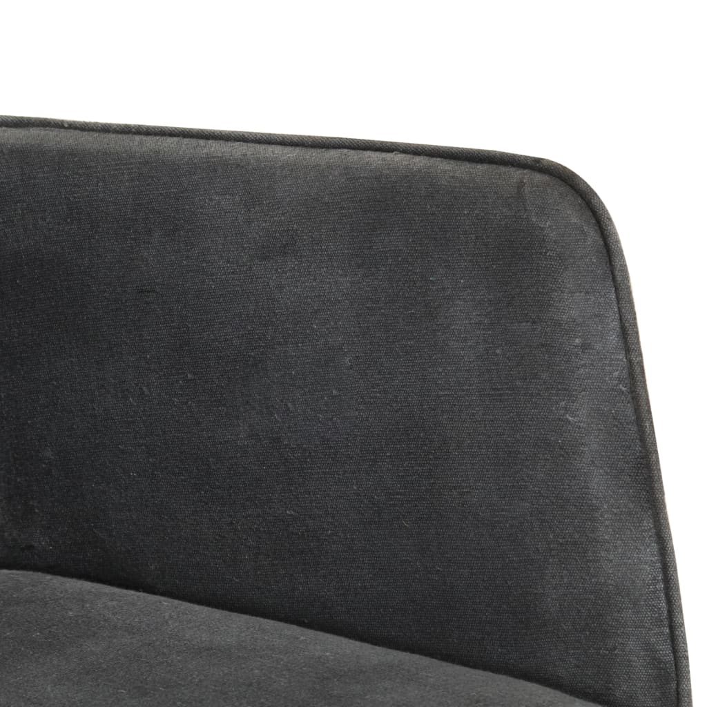 Schaukelstuhl Schwarz Vintage Canvas