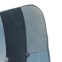 Thumbnail for Schaukelsessel Blau Denim Patchwork Canvas