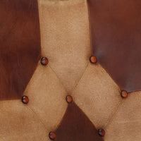 Thumbnail for Schaukelstuhl Braun Echtleder und Canvas
