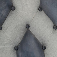 Thumbnail for Schaukelstuhl Grau Echtleder und Canvas