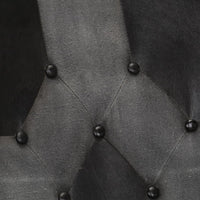 Thumbnail for Schaukelstuhl Schwarz Echtleder und Canvas