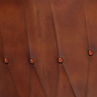 Thumbnail for Schaukelstuhl mit Hocker Braun Echtleder