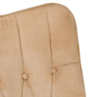 Thumbnail for Schaukelstuhl mit Hocker Creme Vintage Canvas
