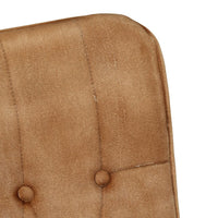 Thumbnail for Schaukelstuhl mit Hocker Braun Vintage Canvas