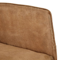 Thumbnail for Schaukelstuhl mit Hocker Braun Vintage Canvas