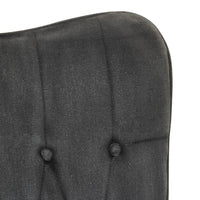 Thumbnail for Schaukelsessel mit Hocker Schwarz Vintage Canvas