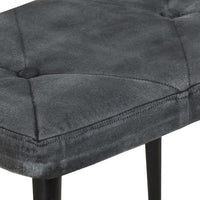 Thumbnail for Schaukelsessel mit Hocker Schwarz Vintage Canvas
