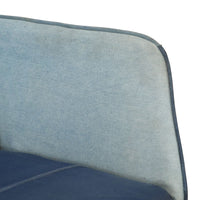 Thumbnail for Schaukelsessel mit Hocker Blau Denim Patchwork Canvas