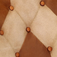Thumbnail for Schaukelstuhl mit Hocker Braun Echtleder und Canvas