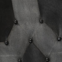 Thumbnail for Schaukelstuhl mit Hocker Schwarz Echtleder und Canvas