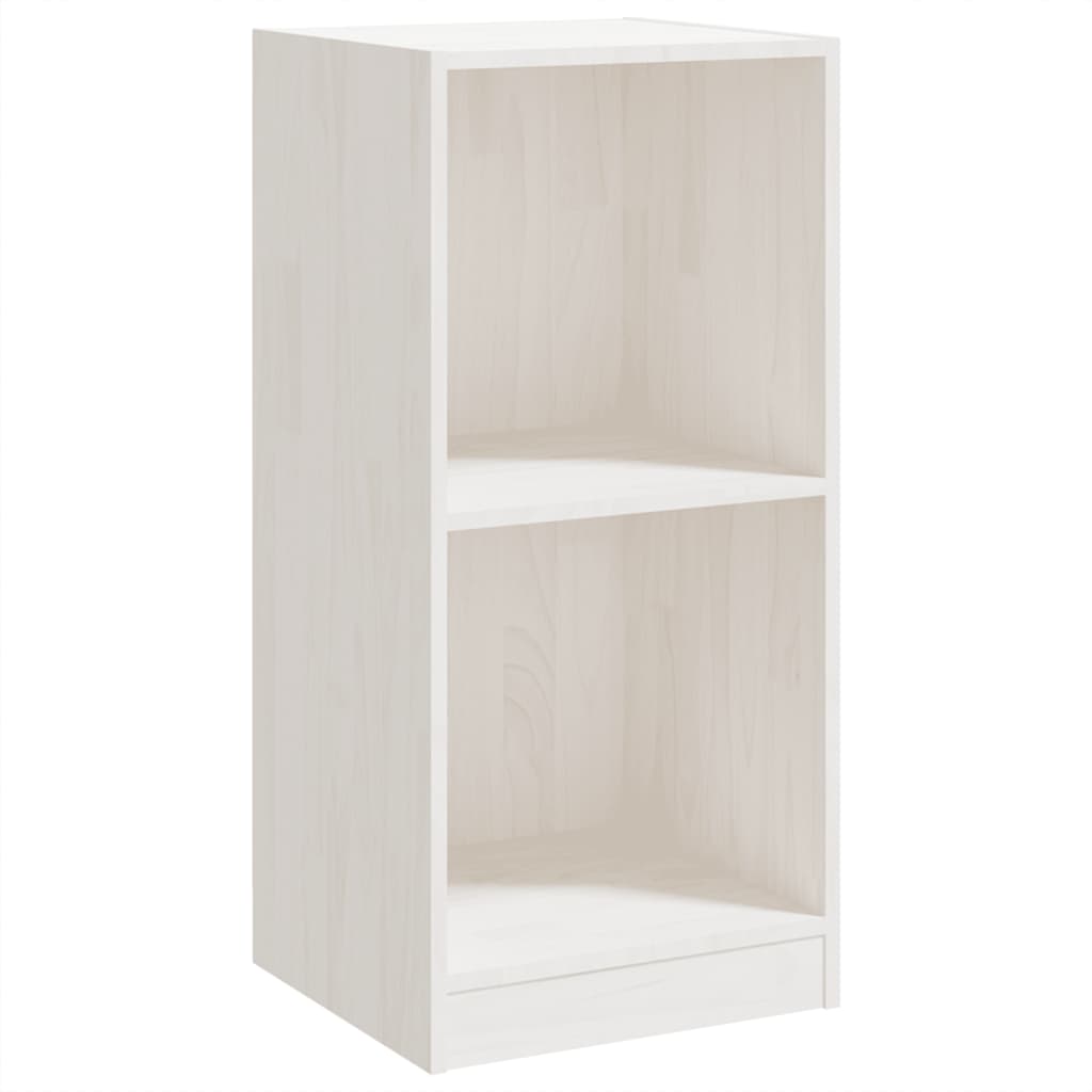 Beistellschrank Weiß 35,5x33,5x76 cm Massivholz Kiefer