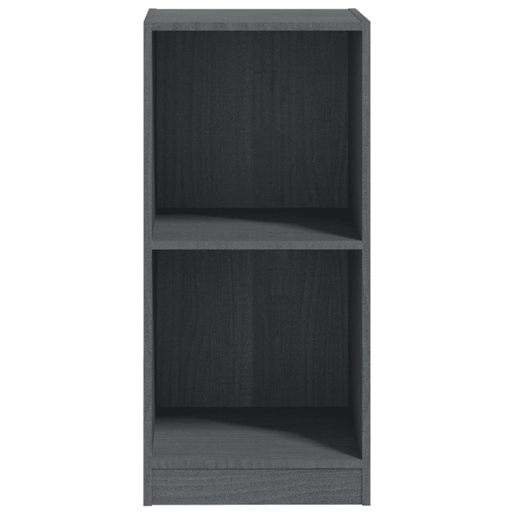 Beistellschrank Grau 35,5x33,5x76 cm Massivholz Kiefer