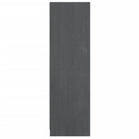 Thumbnail for Bücherregal/Raumteiler Grau 36x33x110 cm Massivholz Kiefer