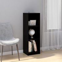 Thumbnail for Bücherregal/Raumteiler Schwarz 36x33x110 cm Massivholz Kiefer