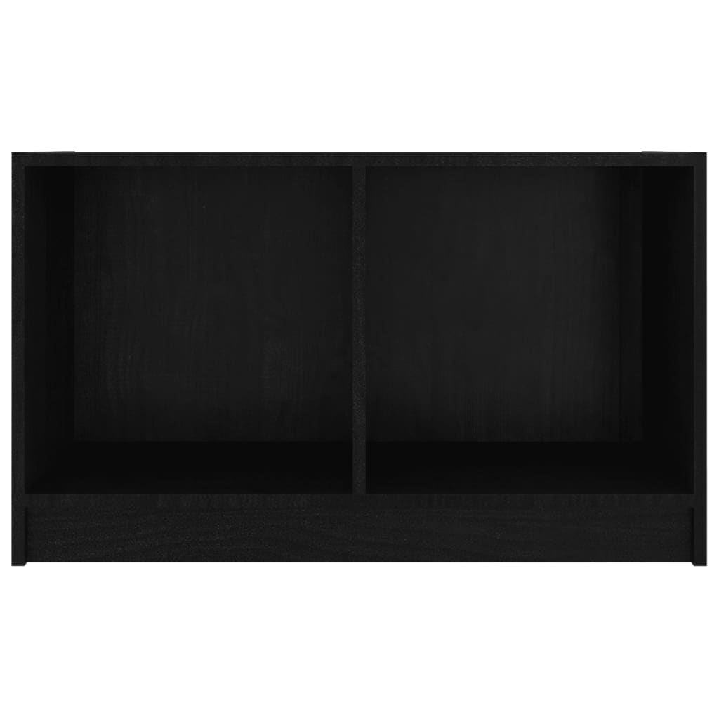 TV-Schrank Schwarz 70x33x42 cm Massivholz Kiefer