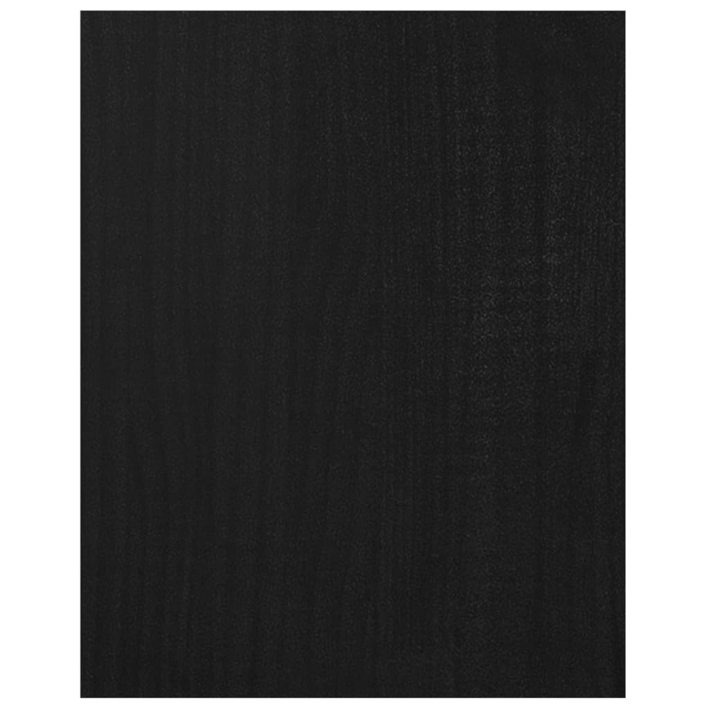 TV-Schrank Schwarz 70x33x42 cm Massivholz Kiefer