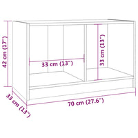 Thumbnail for TV-Schrank Schwarz 70x33x42 cm Massivholz Kiefer