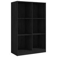 Thumbnail for Bücherregal Schwarz 70x33x110 cm Massivholz Kiefer