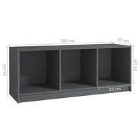 Thumbnail for TV-Schrank Grau 104x33x41 cm Massivholz Kiefer