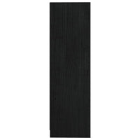Thumbnail for Bücherregal/Raumteiler Schwarz 104x33,5x110cm Massivholz Kiefer