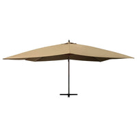 Thumbnail for Ampelschirm mit Holzmast 400x300 cm Taupe