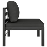 Thumbnail for 3-tlg. Garten-Sofagarnitur mit Kissen Aluminium Anthrazit