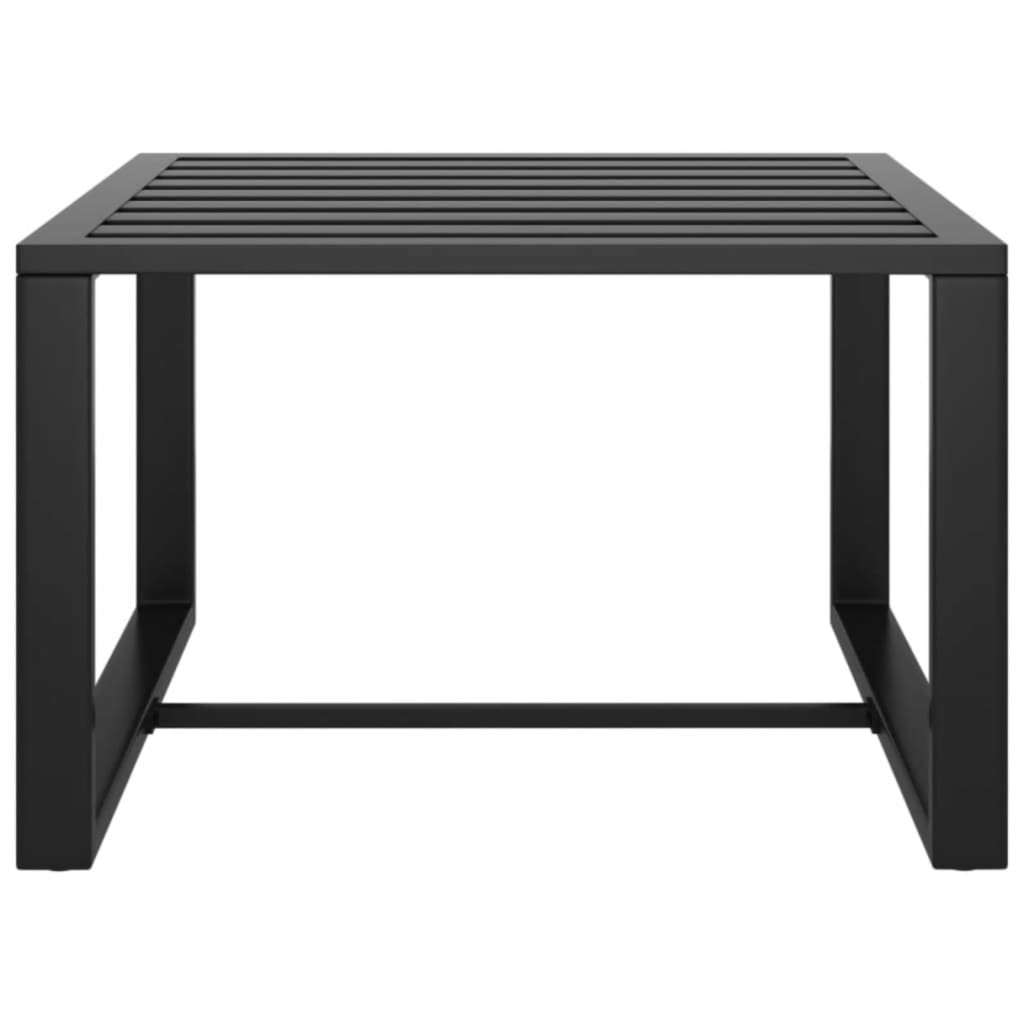 3-tlg. Garten-Sofagarnitur mit Kissen Aluminium Anthrazit