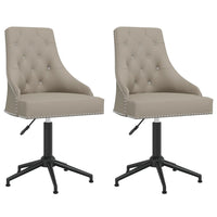 Thumbnail for Esszimmerstühle 2 Stk. Drehbar Hellgrau Samt