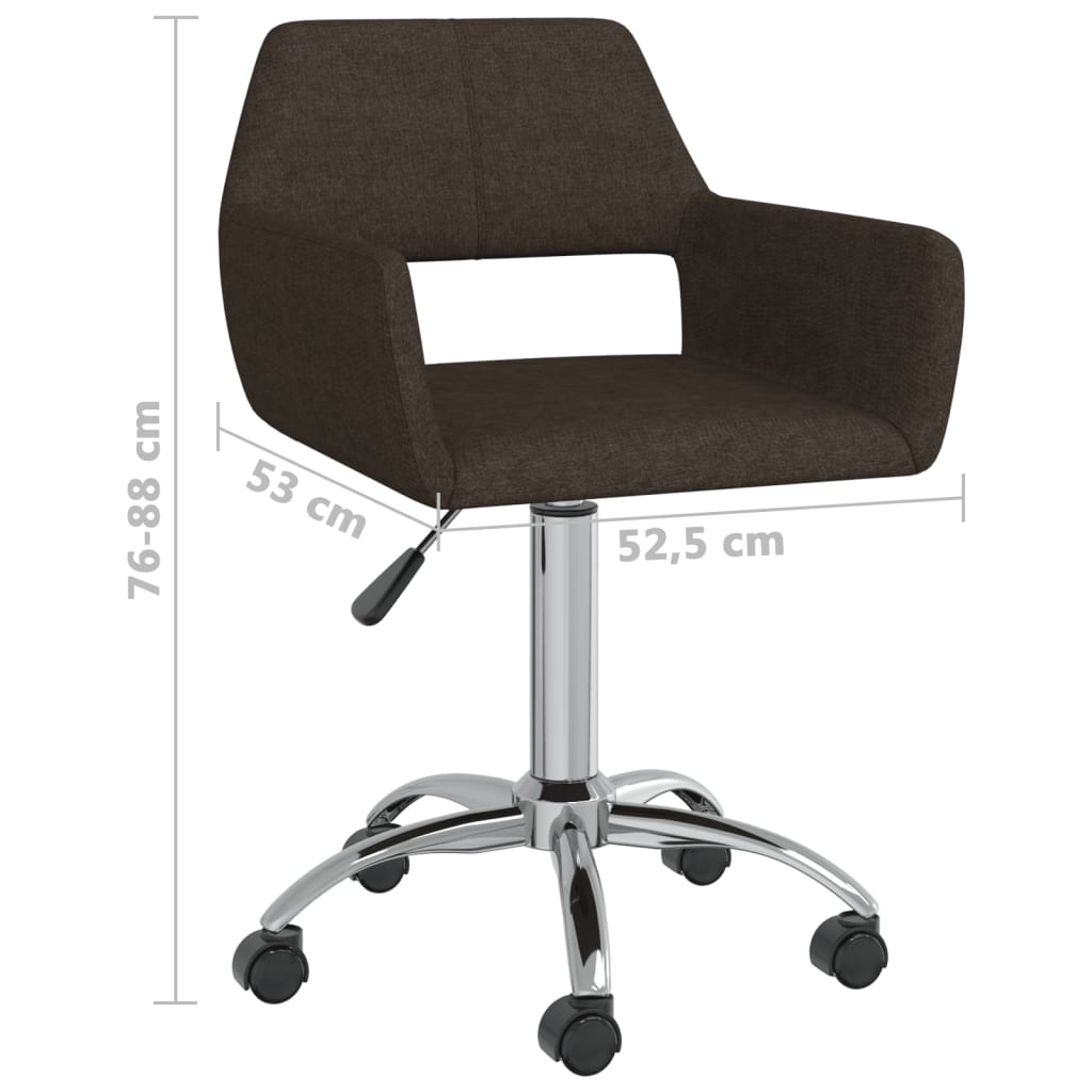 Esszimmerstühle 4 Stk. Drehbar Dunkelbraun Stoff